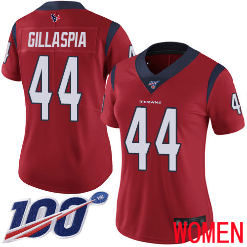 Houston Texans Limited Red Women Cullen Gillaspia Alternate Jersey NFL Football 44 100th Season Vapor Untouchable